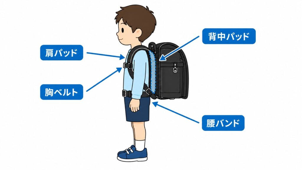 後付けのグッズを装着しているイラスト