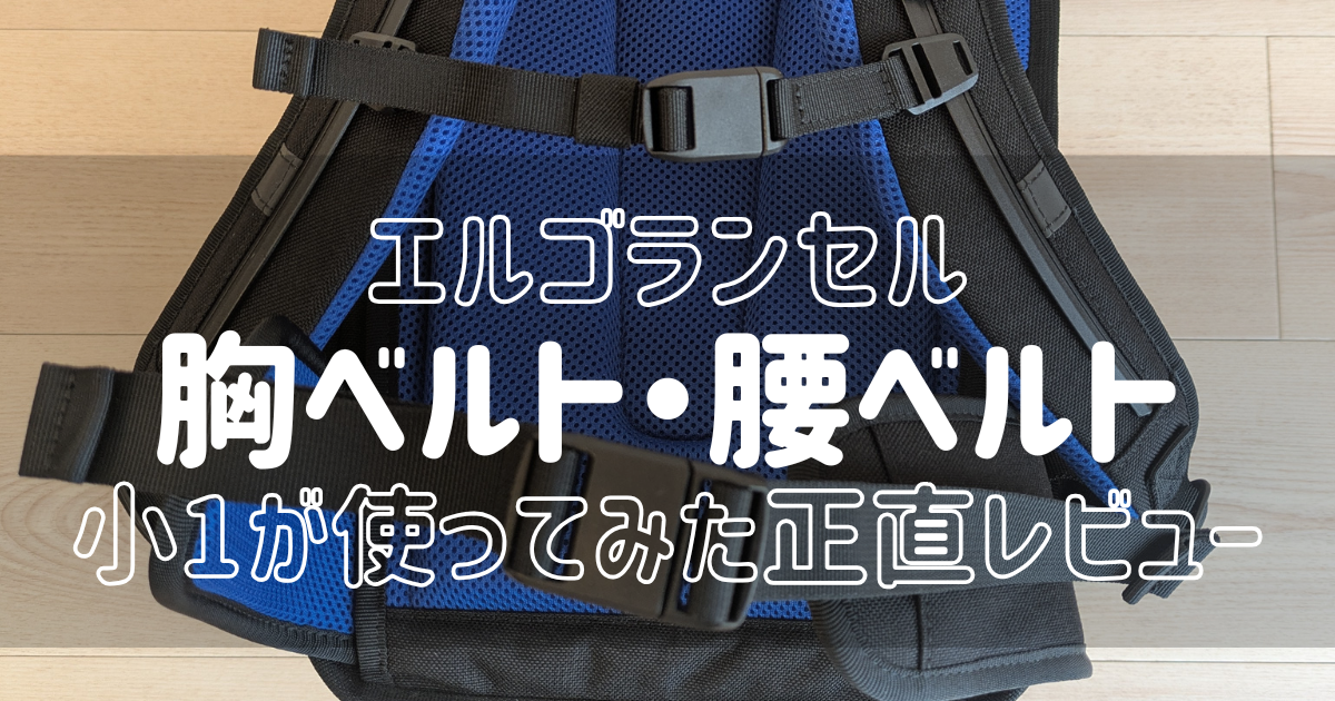 エルゴランセルの胸ベルトと腰ベルトの写真と記事タイトル