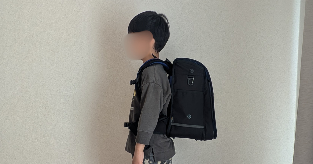 小1の男子がエルゴランセルを横から撮った写真